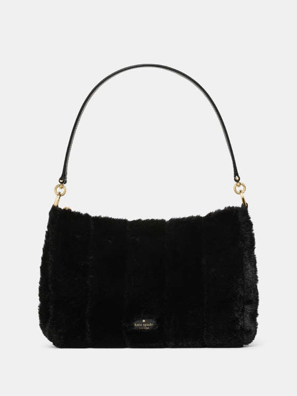 Kate Spade Margot Faux Fur Medium Shoulder Bag Black